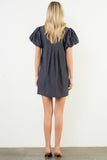 THML Blair Puff Sleeve Corduroy Dress-SALE