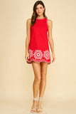 PINCH Rosalinda Floral Embroidered Mini Dress