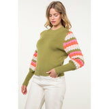 Baylin Knitted Bishop Sleeve THML Sweater