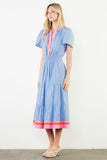 THMLClarissa Short Sleeve Striped Textured Maxi Dress