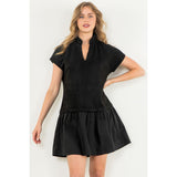 Anastasia Suede Short Sleeve THML Dress