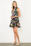 THML Isabella Sleeveless Tiered Floral Print Dress