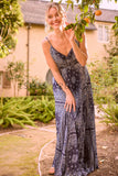 Tori Sleeveless Pleated Maxi Skies are Blue Dress