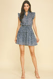 PINCH Inez Paisley Print Ruffled Mini Dress