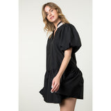 Elora Puff Sleeve V Neck THML Dress