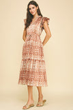 Tory Printed Tiered Midi PINCH Dress