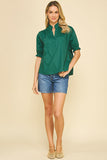PINCH Gia Ballon Sleeve Blouse Top