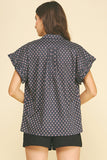 PINCH Martha Geometric Diamond Print Shirt Blouse