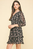 Mia Floral Chiffon Mini PINCH Dress