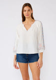 Lovestitch Dana Embroidered Long Sleeve Top