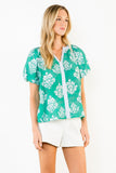 THML Aylani Bubble Sleeve Top