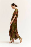 Laura Print Unbalanced Skirt Maxi Grade and Gather Dress