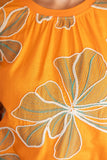 Dahlia Contrast Band Detailed Floral Embroidery VOY Top