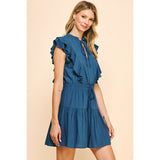 Mireya V Neck Ruffle Mini PINCH Dress