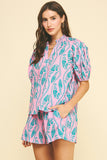 PINCH Nelly Botanical Print Blouse Top