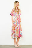 THML Salma Button Down Maxi Flower Dress
