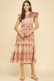 Tory Printed Tiered Midi PINCH Dress
