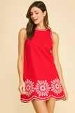 PINCH Rosalinda Floral Embroidered Mini Dress