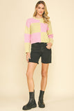 Paula Color block Crop PINCH Sweater