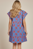 PINCH Josephine Leaf Print Mini Tunic Dress