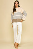 Iliana Color Block Soft Yarn PINCH Sweater