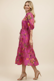 PINCH Kathryn Tropical Fruit Print Midi Dress