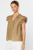 Tamara Ruffle Sleeve Current Air Blouse