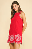 PINCH Rosalinda Floral Embroidered Mini Dress