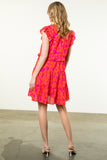 Katrina Flower Print Tiered THML Dress