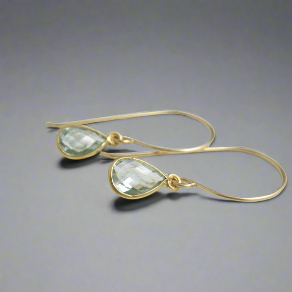 Turin Blue Topaz Bezeled Earrings