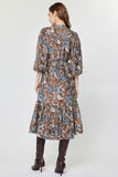 Lexi Floral Paisley Printed  Midi Current Air Dress