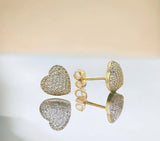 Isabella Heart Stud Earrings