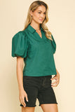 PINCH Kara Bubble Sleeve Blouse Top
