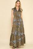 Carolina Print Tiered Maxi PINCH Dress