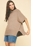 Laura Turtle Neck Short Sleeve PINCH Sweater