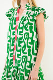 THML Ezra Short Sleeve Abstract Pattern Dress