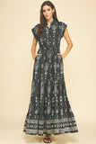 Adalynn Print Tiered Maxi PINCH Dress