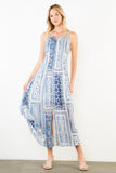 THML Mary Thin Strap Pattern Midi Dress