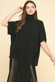 Trudy Turtle Neck Short Sleeve PINCH Sweater