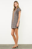 Alora Short Sleeve Plaid THML Dress