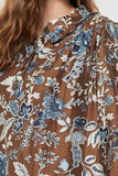 Kristelle Floral Paisley Print Current Air Blouse