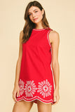 PINCH Rosalinda Floral Embroidered Mini Dress