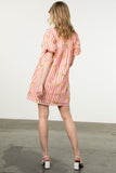 Janice Striped Cheetah Print THML Dress