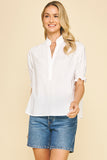 PINCH Faith Ballon Sleeve Blouse Top