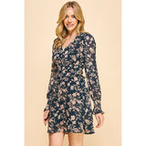 Violetta Floral Print V Neck Mini PINCH Dress