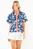THML Joy High Collared Vase Print Top