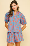 PINCH Tara Botanical Print Blouse Top