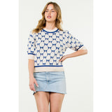 Valerie Short Sleeve Knit THML Top