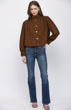 Karla High Stand Collar Bomber FATE Jacket