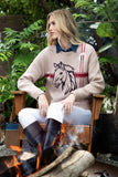 THML Lucille Horse Head Print Sweater